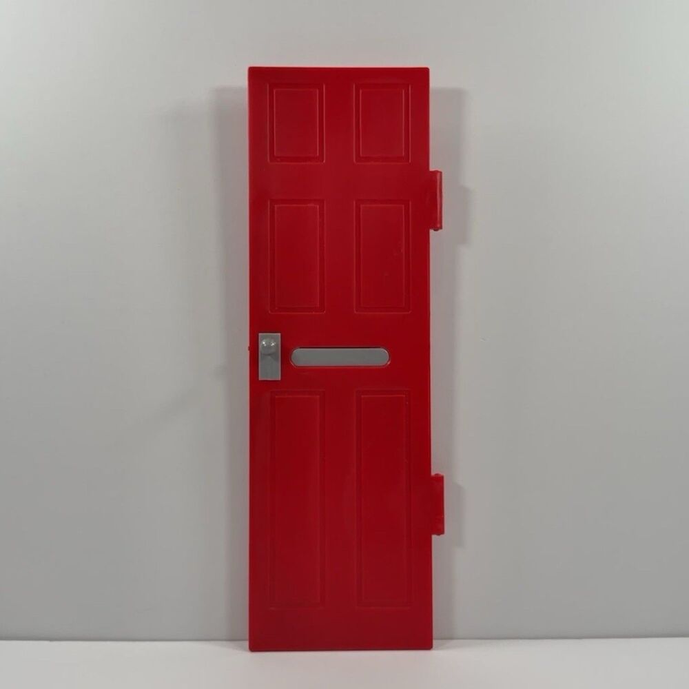 Barbie Totally Real Dollhouse Replacement Part 2005 - RED FRONT DOOR w/MAIL SLOT